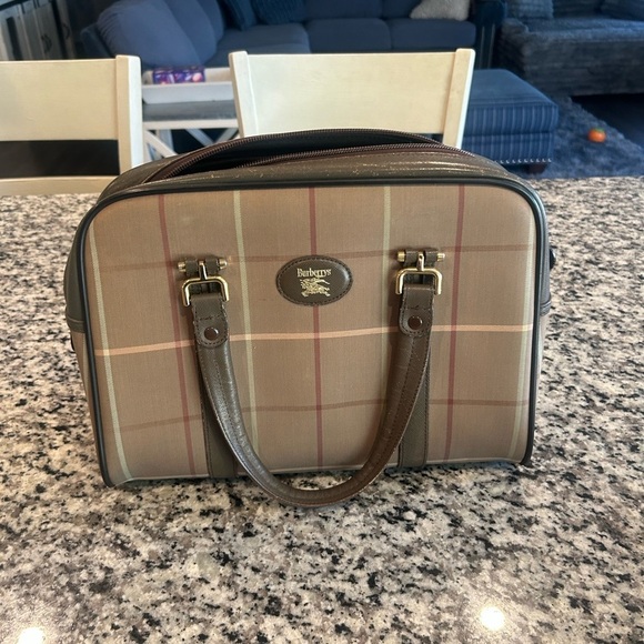 Burberry Handbags - Authentic Burberry Plaid Vintage Handbag with Dark Brown Accents